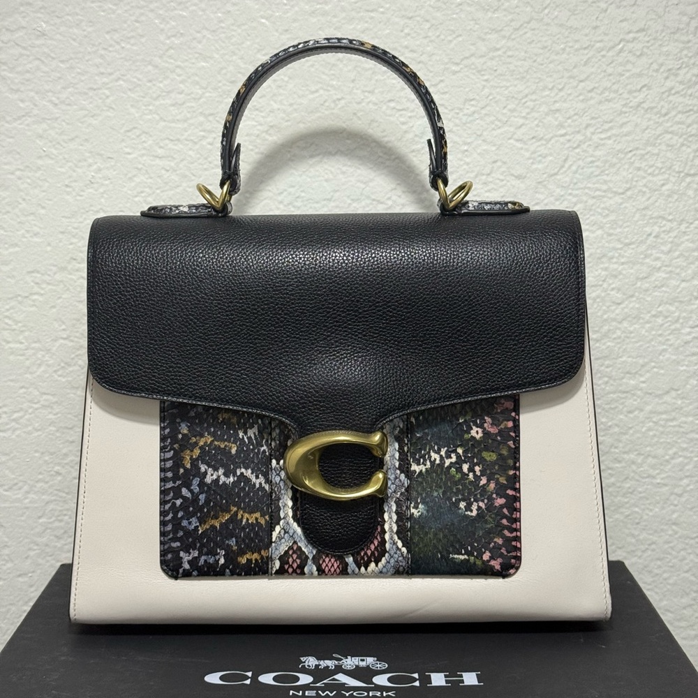 Tabby Top Handle - Colorblock Snakeskin